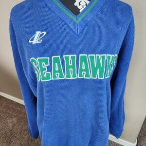 Vintage Seahawks Athletic Pro Line V-Neck Pullover